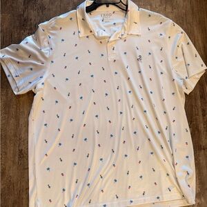 IZOD Men's Polo Shirt with Palm Tree Pattern